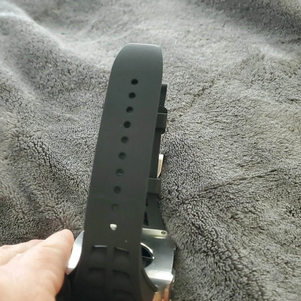 Silver and Black Smartwatch Case